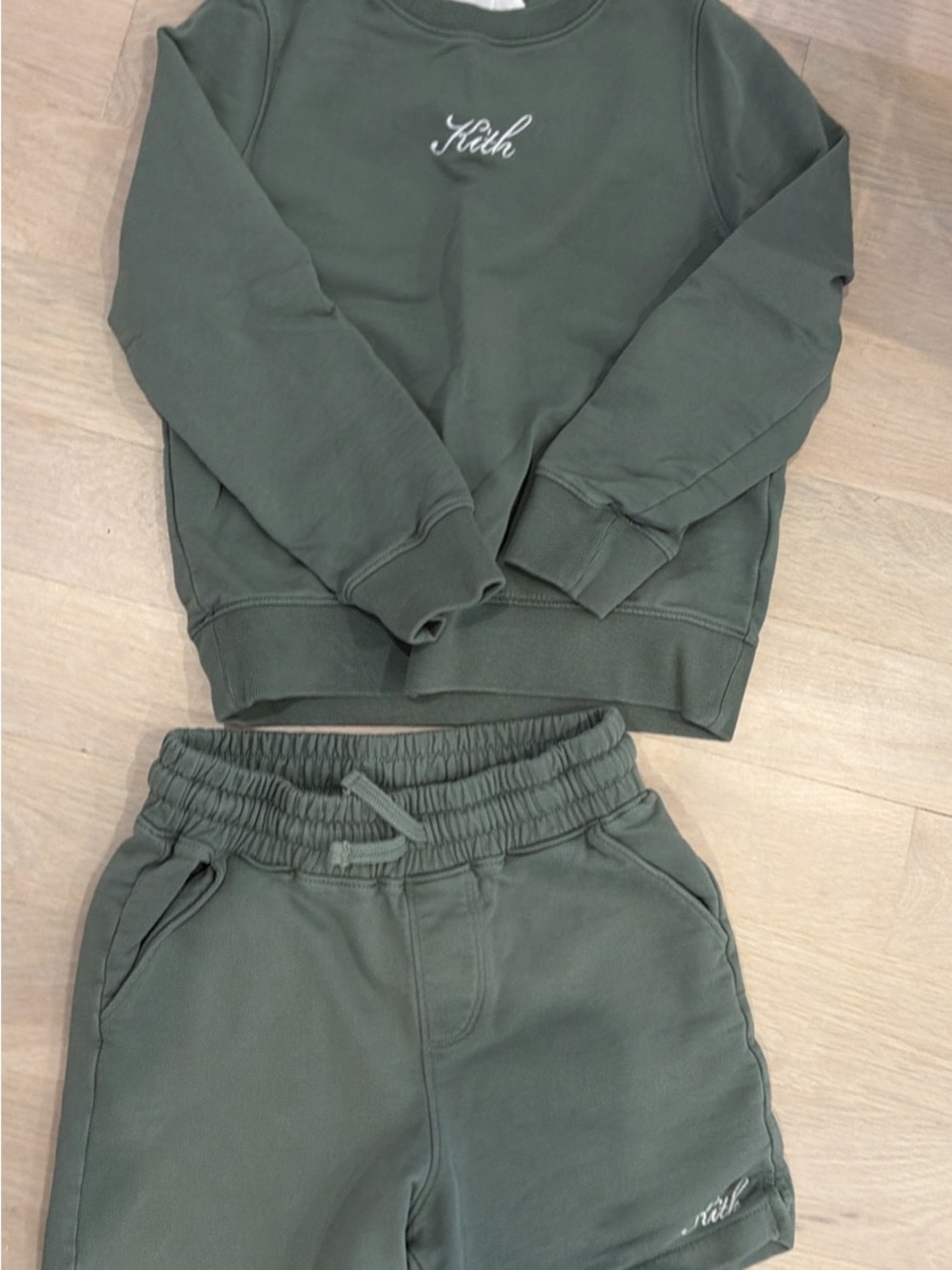Kith Kids Olive Green Sweat Shorts - Kith